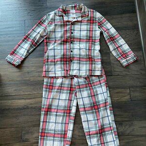 Girls Size 8 Plaid Pajama Set